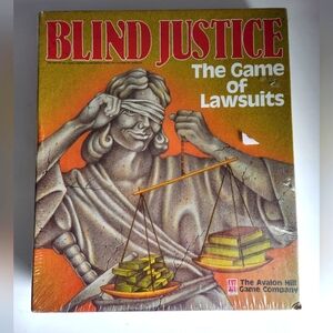 Blind Justice: The Game of Lawsuits 1989 Avalon Hill Board Game Lawyer Law Game